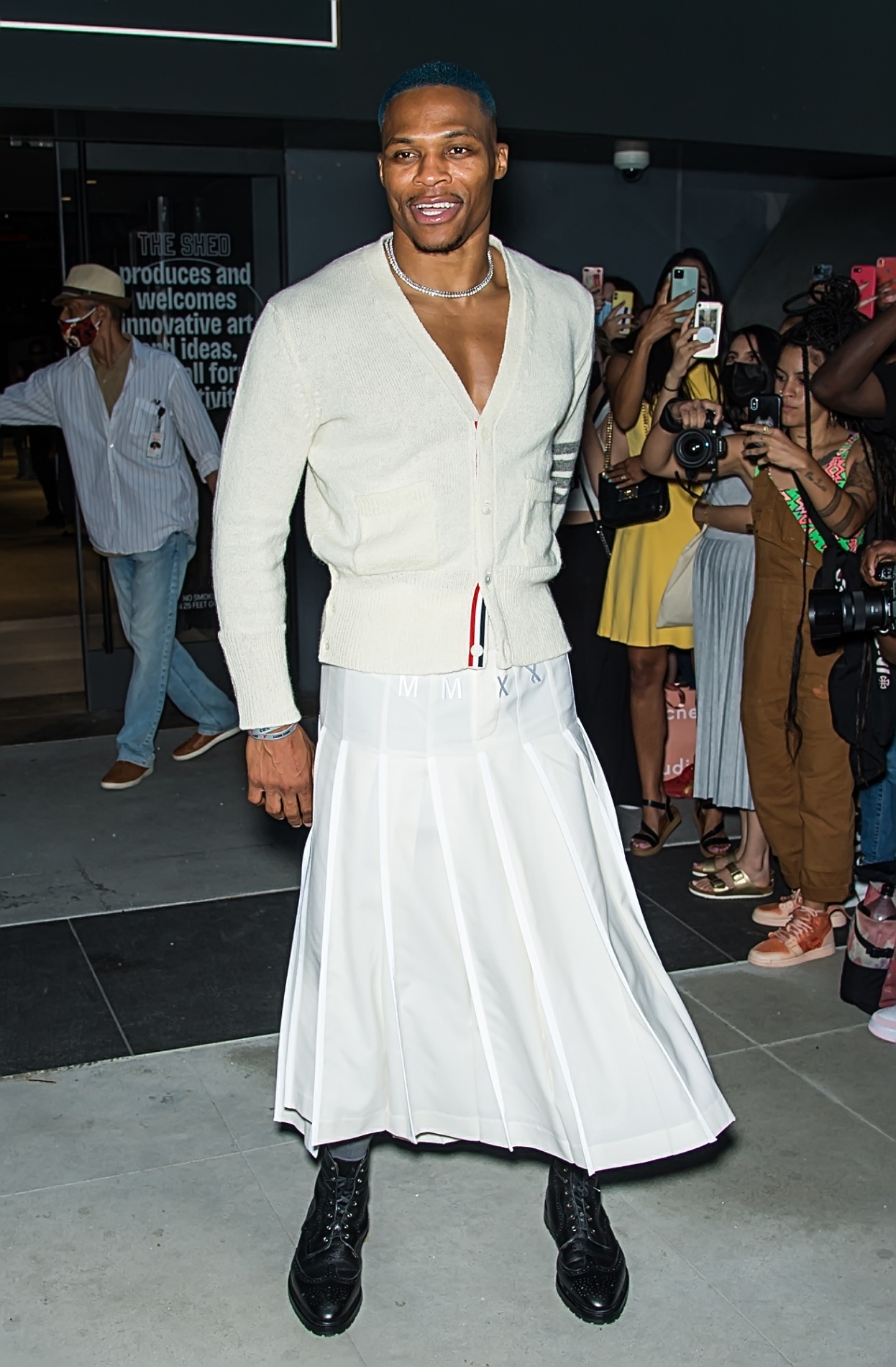 russell westbrook fashion Niche Utama Home Russell Westbrook Embraces the Kilt Trend During NYFW