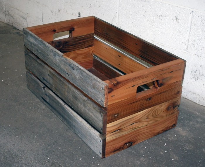 Crate wooden large crates display open baskets produce